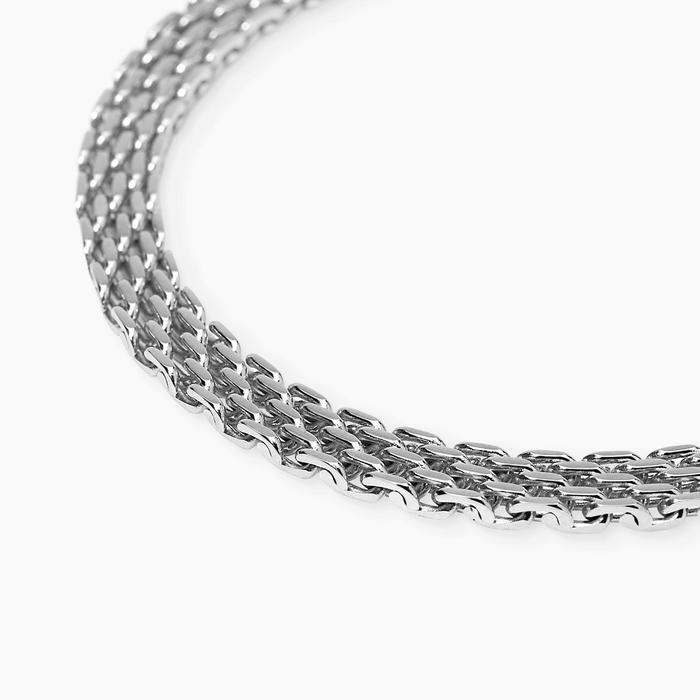 Bracciale in acciaio con maglia milano Style 43