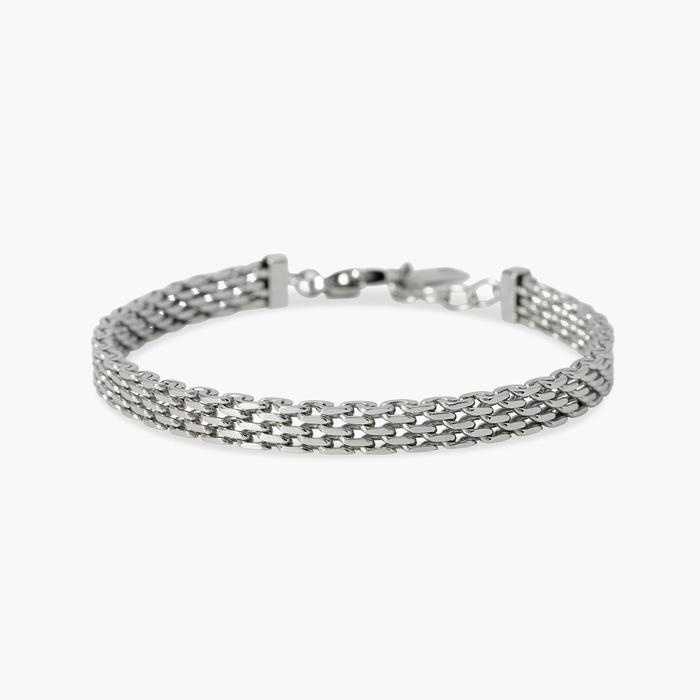 Bracciale in acciaio con maglia milano Style 43