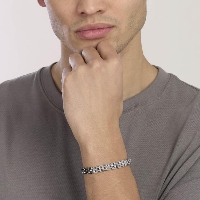 Bracciale in acciaio con maglia panther Style 43