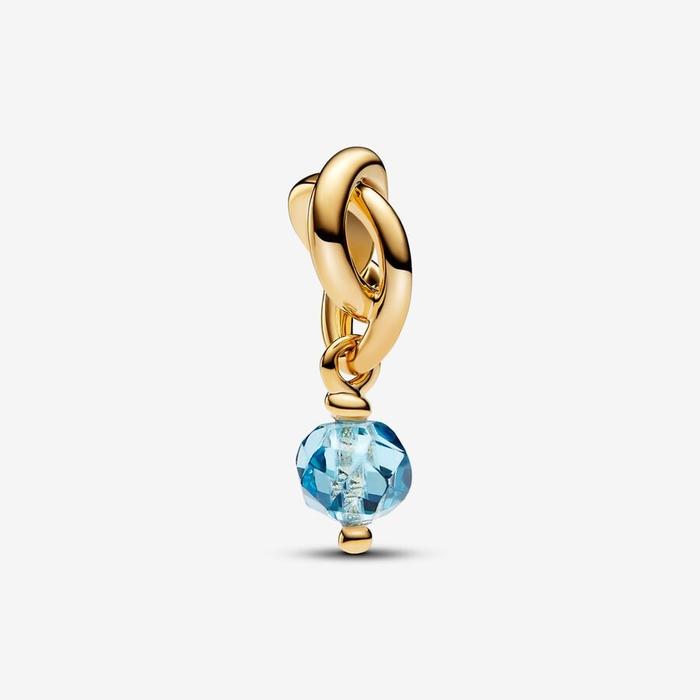 Charm Pendente Cerchio Eterno Azzurro Marzo