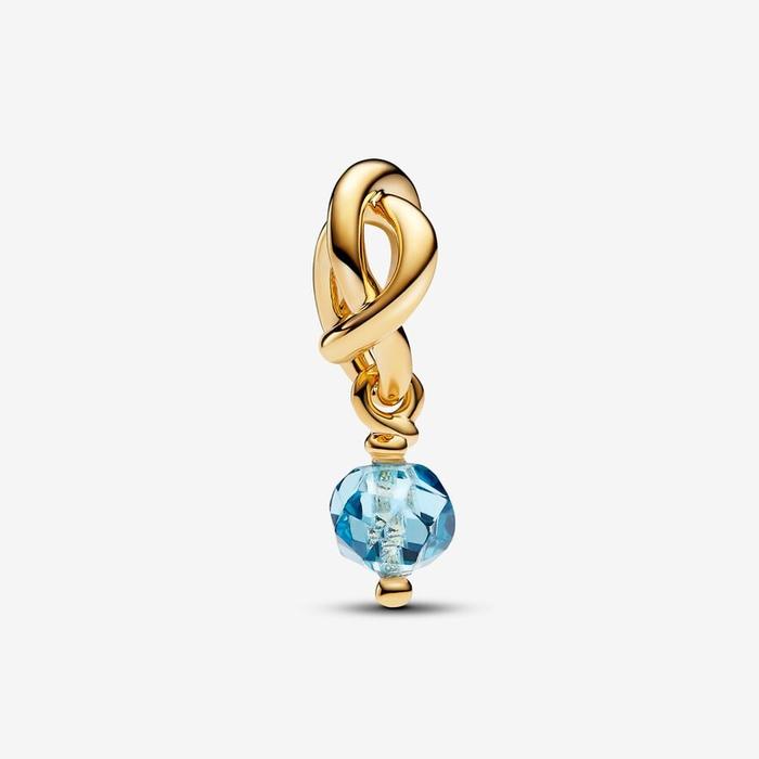 Charm Pendente Cerchio Eterno Azzurro Marzo