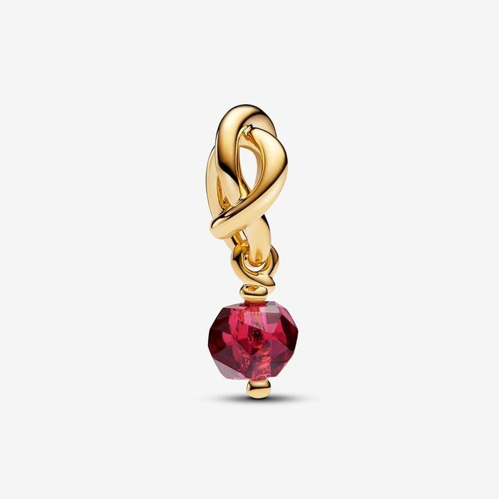 Charm Pendente Cerchio Eterno Rosso Luglio
