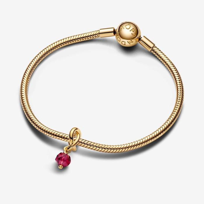 Charm Pendente Cerchio Eterno Rosso Luglio