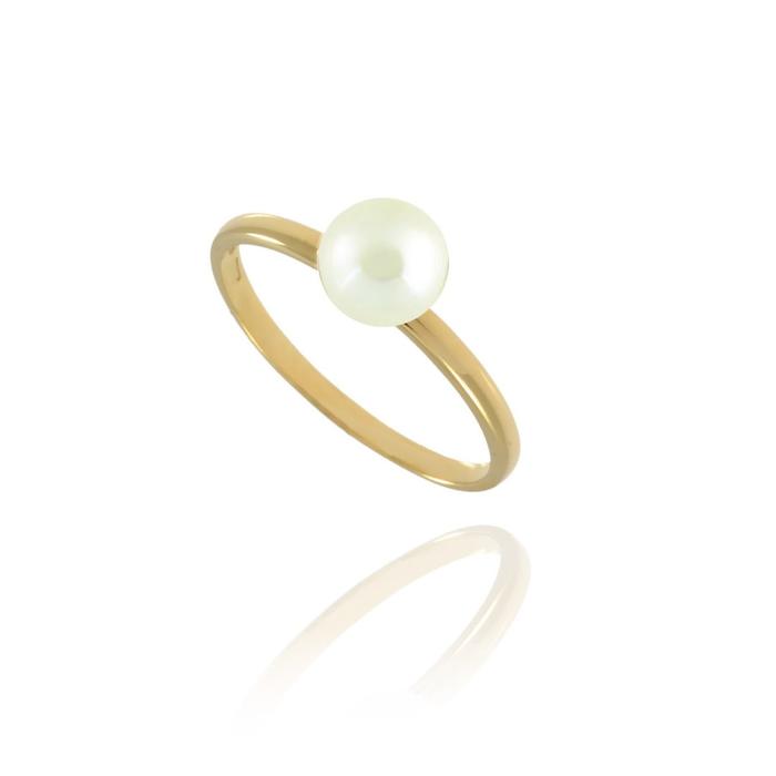 Anello Perla d'Oro Vero