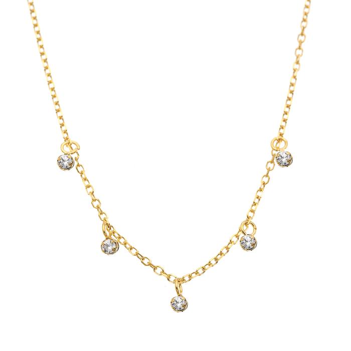 Collana Luce d'Oro Vero e Zirconi
