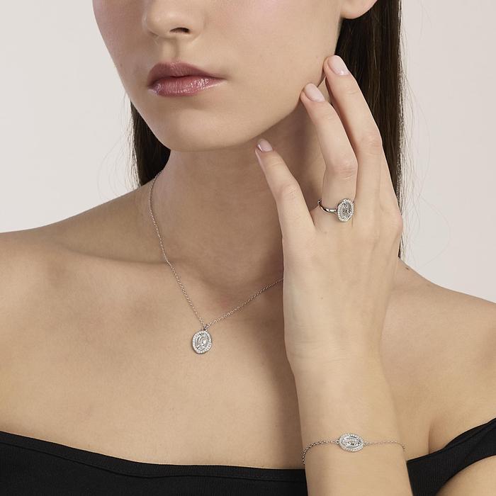 Anello regolabile in argento con Madonnina LADY MADONNA