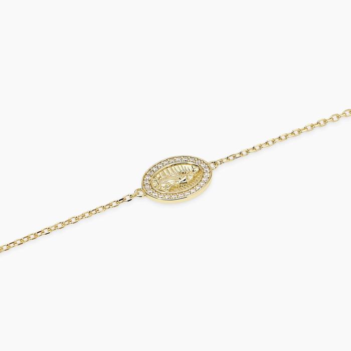 Bracciale in argento dorato con Madonnina LADY MADONNA