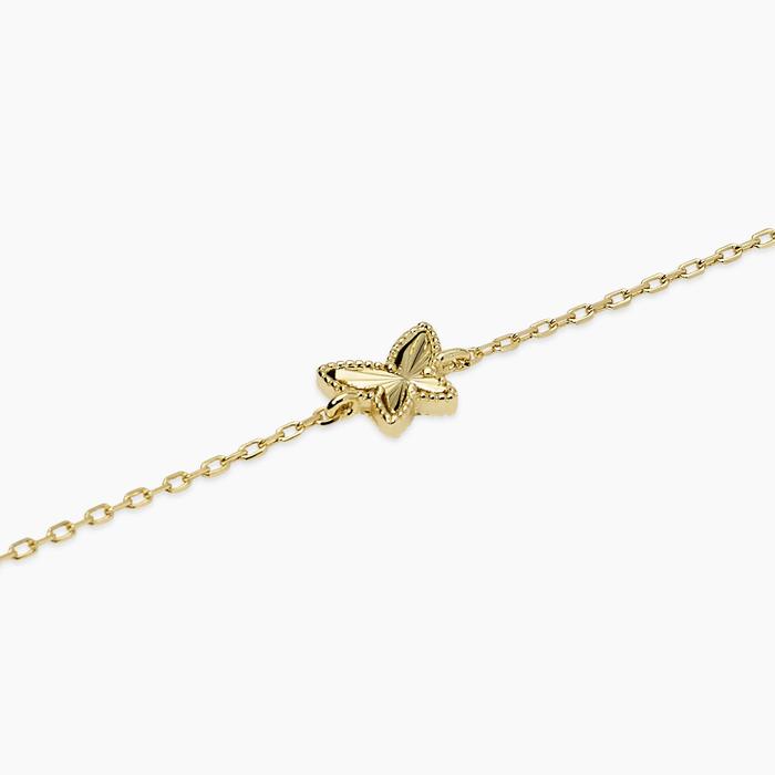 Bracciale in argento dorato con farfalla VOILÀ