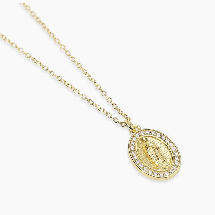 Girocollo in argento dorato con pendente Madonnina LADY MADONNA