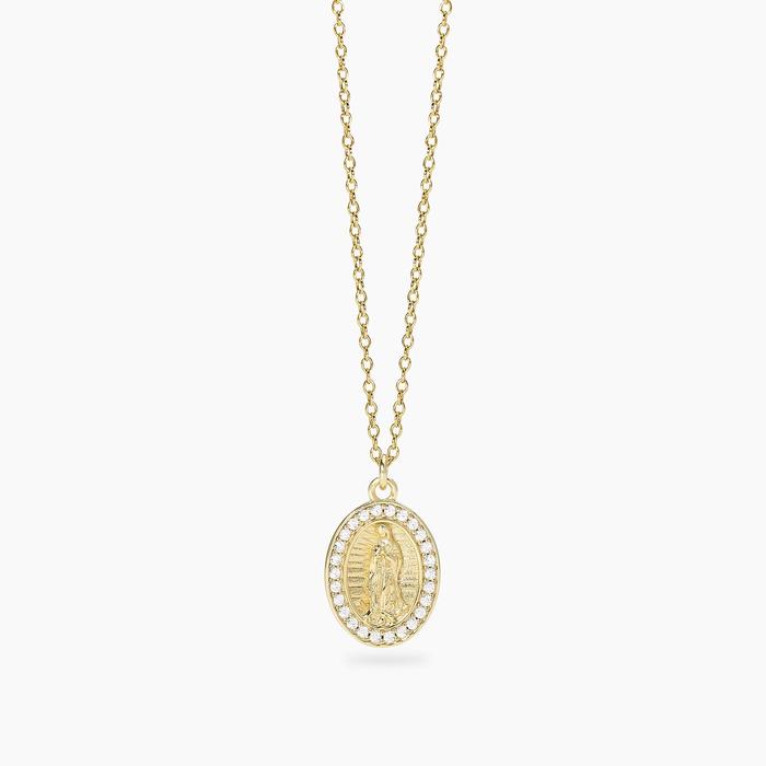 Girocollo in argento dorato con pendente Madonnina LADY MADONNA