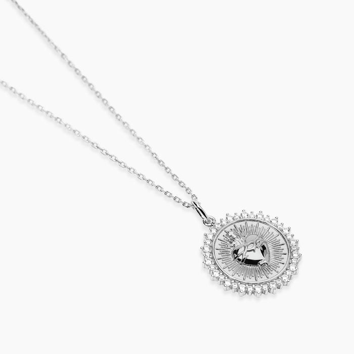 Girocollo in argento con ciondolo Sacro Cuore DIVINO