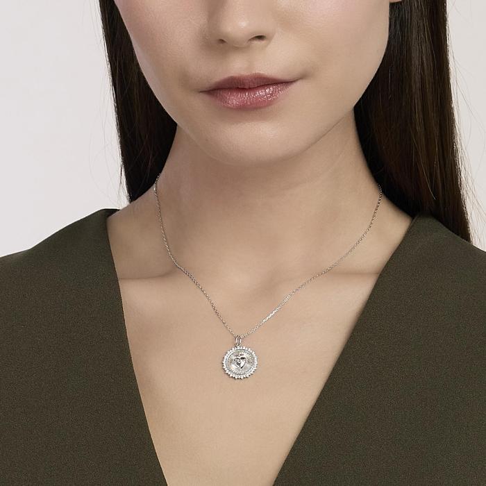 Girocollo in argento con ciondolo Sacro Cuore DIVINO