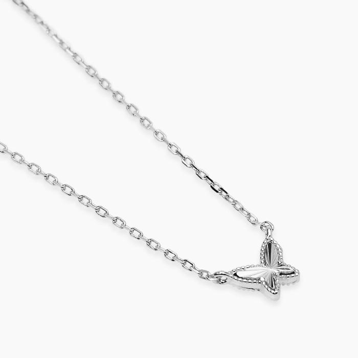 Girocollo in argento con catena forzatina e farfalla VOILÀ