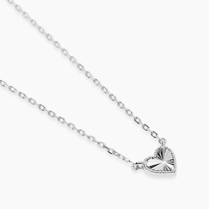 Girocollo in argento con catena forzatina e cuore VOILÀ