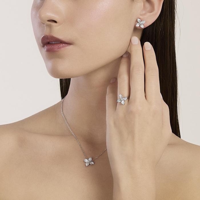 Girocollo con fiore in pavé di zirconi FIORE MIO