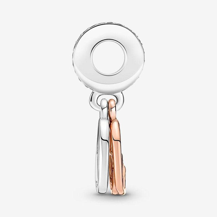 Charm Pendente Cuori Intrecciati e Famiglia