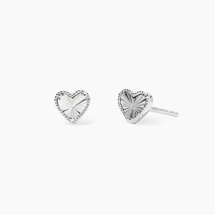 Orecchini a lobo in argento con cuore VOILÀ