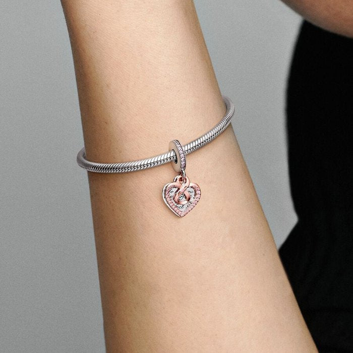 Charm Pendente Cuore Infinito Mamma Sei Perfetta