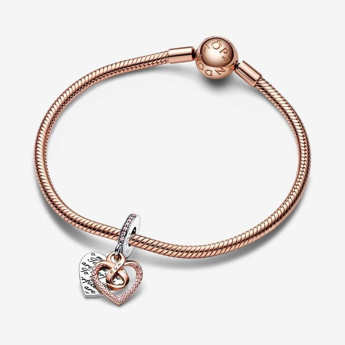 Charm Pendente Cuore Infinito Mamma Sei Perfetta
