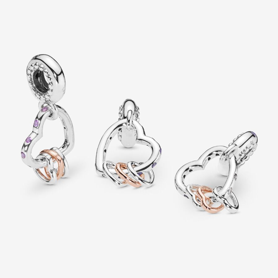 Charm Pendente Unione di Cuori