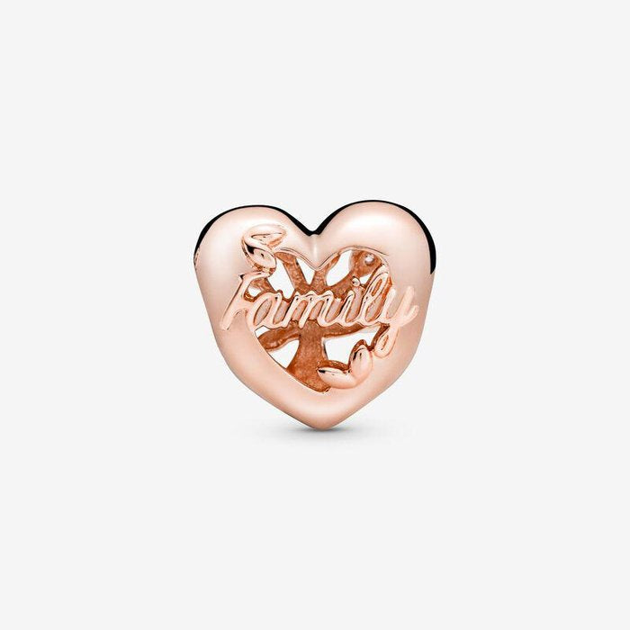 Charm Openwork Cuore Albero della Famiglia