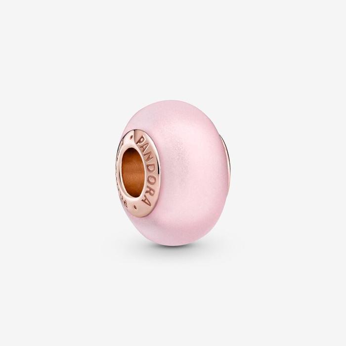Charm in Vetro di Murano Rosa Opaco