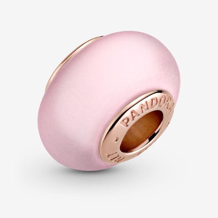 Charm in Vetro di Murano Rosa Opaco
