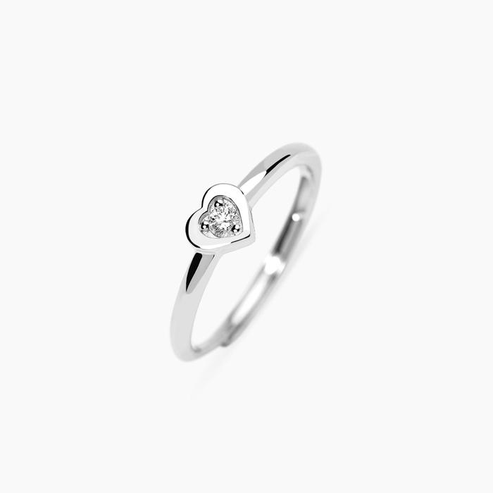 Anello con cuore in diamante lab-grown 0,05 carati MY DIAMOND