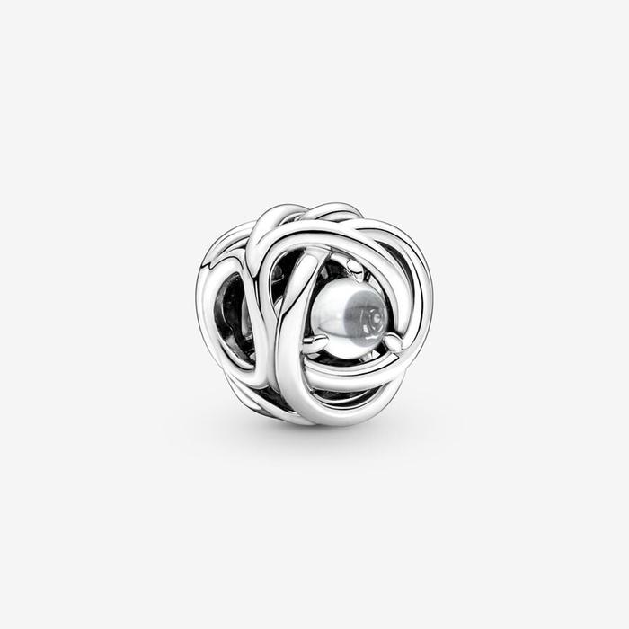 Charm Cerchio Eterno Bianco Aprile