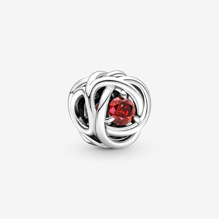 Charm Cerchio Eterno Rosso Fuoco Luglio