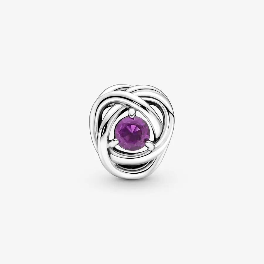 Charm Cerchio Eterno Viola Febbraio