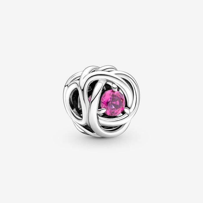 Charm Cerchio Eterno Rosa Ottobre