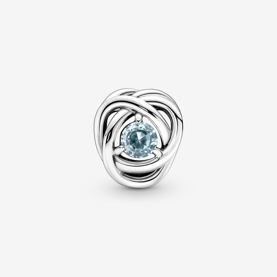 Charm Cerchio Eterno Azzurro Marzo