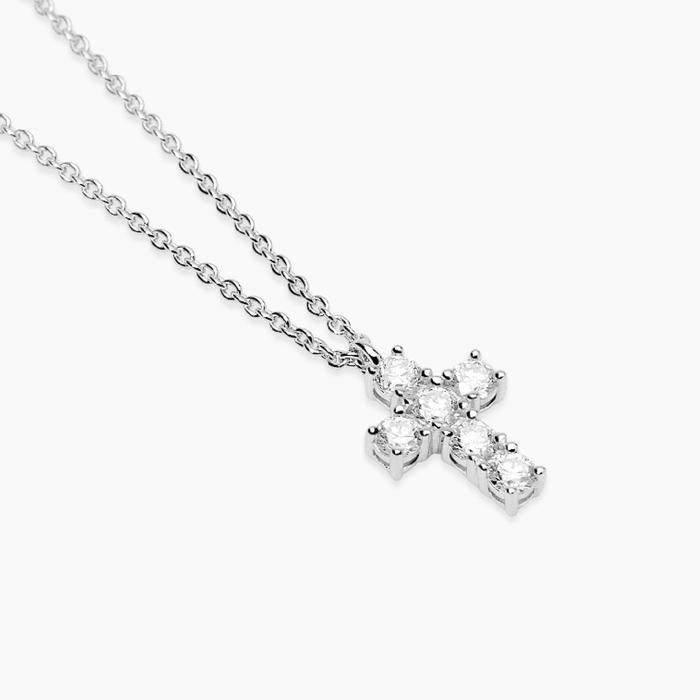 Girocollo con croce in diamanti lab-grown 0,06 carati MY DIAMOND