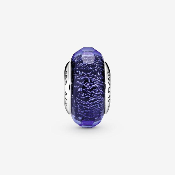 Charm Vetro di Murano Blu Iridescente