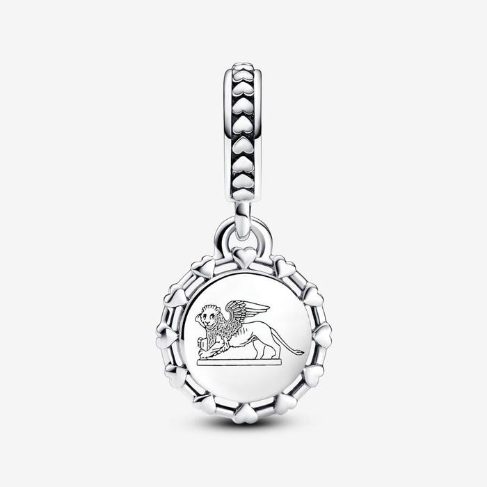 Charm Pendente Maschera Veneziana e Leone Alato