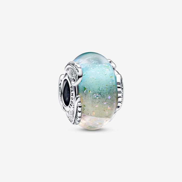 Charm Vetro di Murano Cielo e Piume
