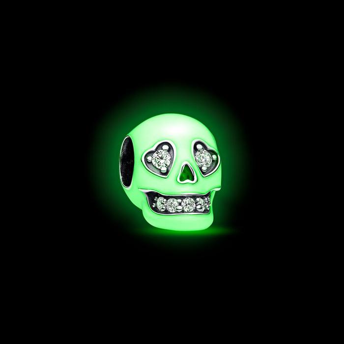Charm Teschio che si illumina al buio