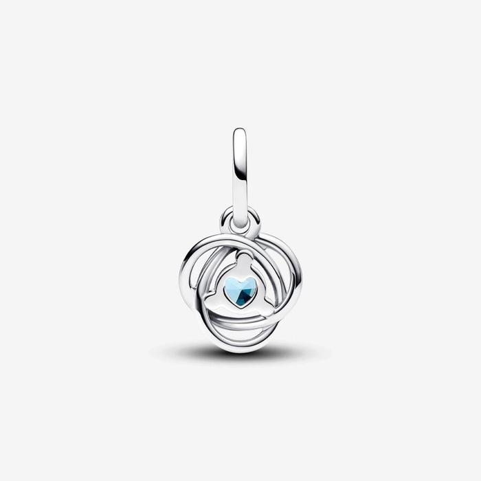 Charm Pendente Cerchio Eterno Azzurro Marzo
