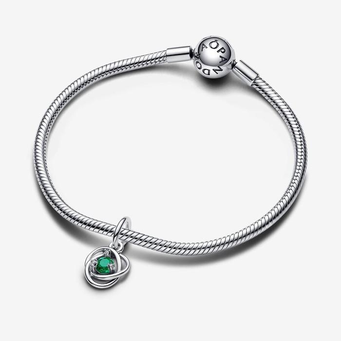 Charm Pendente Cerchio Eterno Verde Scuro Maggio