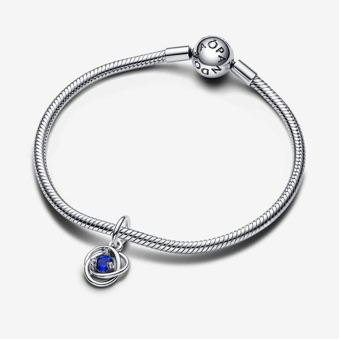 Charm Pendente Cerchio Eterno Blu Settembre