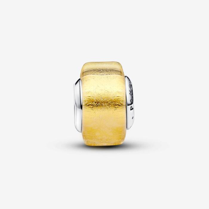 Charm Mini Vetro di Murano Foglia d’Oro