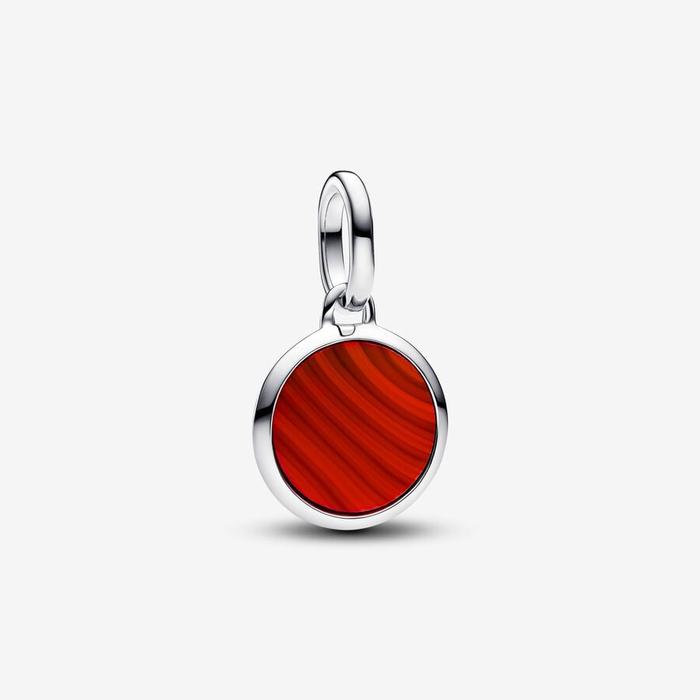 Charm Medallion Mini Vetro di Murano Rosso da incidere Pandora ME