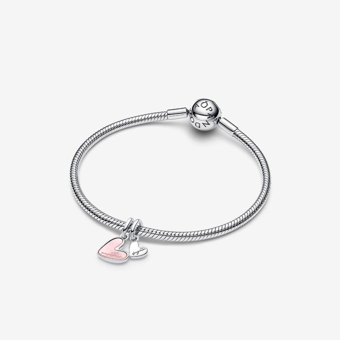 Charm Pendente Unione di Cuori Mamma e Figlia divisibile