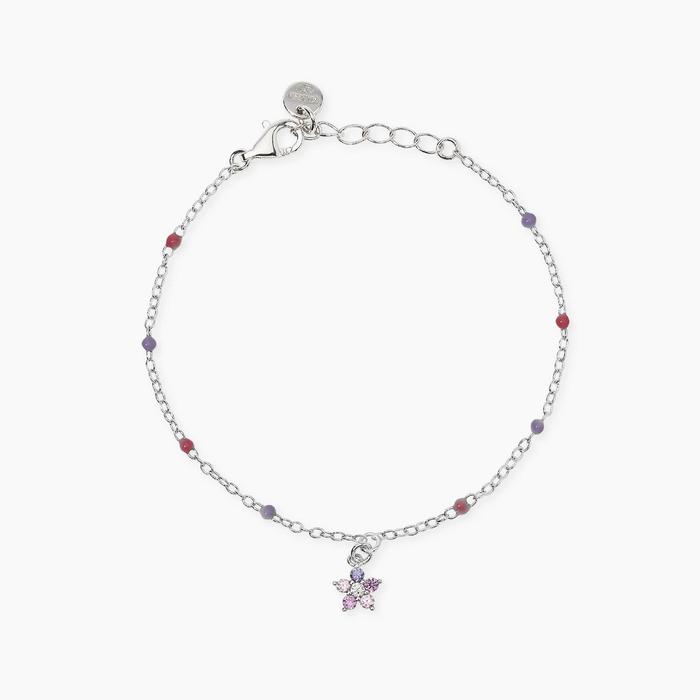 Bracciale multicolor bambina con fiore FUN FLOWER
