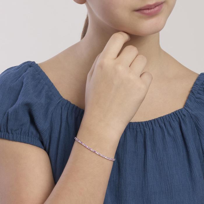 Bracciale bambina rosa in argento MINI TENNIS