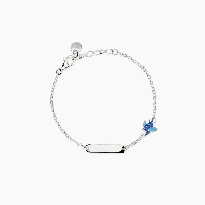 Bracciale baby con targhetta e aeroplano PLANE-TAG
