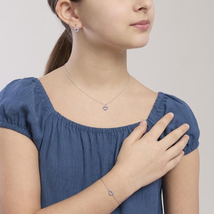Collana bambina con cuore rosa AMORE GRANDE