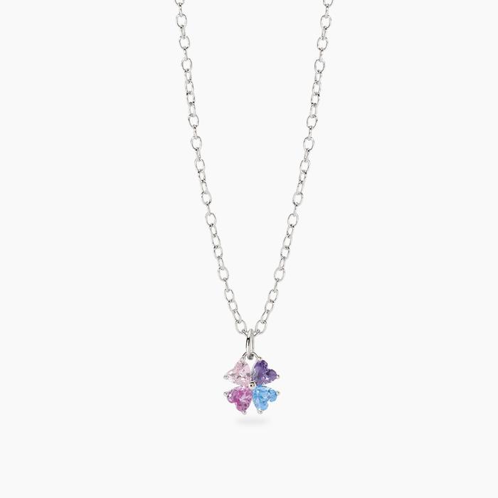 Collana bambina multicolor con quadrifoglio QUATTRO DESIDER