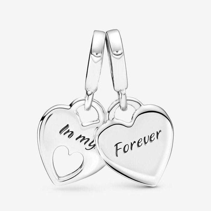 Charm Pendente Cuori Mamma e Figlia
